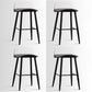 Scandinavian Style Acrylic Bar stool with Square Seat Counter Stool for Kitchen Bar Black Clear 4 Piece Set Counter Stool (24"H) Clearhalo 'Bar Furniture' 'Bar Stools' 'bar_stools' 'furn' 'furn_bar_stools' 'furniture_bar_stools' 'Kitchen & Dining Furniture' 'kitchen&dining_furn' 'kitchen' 'kitchen_furn' Furniture' 4329976