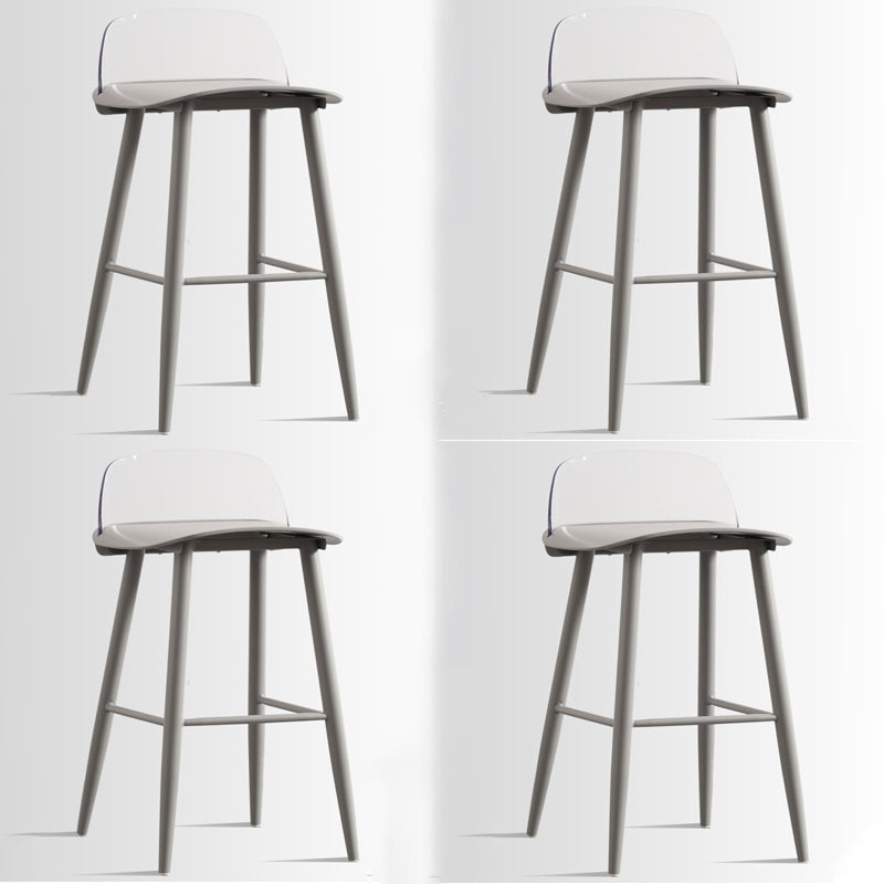 Scandinavian Style Acrylic Bar stool with Square Seat Counter Stool for Kitchen Bar Gray-Clear 4 Piece Set Counter Stool (24"H) Clearhalo 'Bar Furniture' 'Bar Stools' 'bar_stools' 'furn' 'furn_bar_stools' 'furniture_bar_stools' 'Kitchen & Dining Furniture' 'kitchen&dining_furn' 'kitchen' 'kitchen_furn' Furniture' 4329977