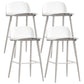 Scandinavian Style Acrylic Bar stool with Square Seat Counter Stool for Kitchen Bar White 4 Piece Set Counter Stool (24"H) Clearhalo 'Bar Furniture' 'Bar Stools' 'bar_stools' 'furn' 'furn_bar_stools' 'furniture_bar_stools' 'Kitchen & Dining Furniture' 'kitchen&dining_furn' 'kitchen' 'kitchen_furn' Furniture' 4329978