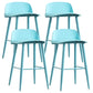 Scandinavian Style Acrylic Bar stool with Square Seat Counter Stool for Kitchen Bar Blue 4 Piece Set Counter Stool (24"H) Clearhalo 'Bar Furniture' 'Bar Stools' 'bar_stools' 'furn' 'furn_bar_stools' 'furniture_bar_stools' 'Kitchen & Dining Furniture' 'kitchen&dining_furn' 'kitchen' 'kitchen_furn' Furniture' 4329979