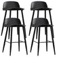 Scandinavian Style Acrylic Bar stool with Square Seat Counter Stool for Kitchen Bar Black 4 Piece Set Counter Stool (24"H) Clearhalo 'Bar Furniture' 'Bar Stools' 'bar_stools' 'furn' 'furn_bar_stools' 'furniture_bar_stools' 'Kitchen & Dining Furniture' 'kitchen&dining_furn' 'kitchen' 'kitchen_furn' Furniture' 4329981