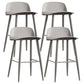 Scandinavian Style Acrylic Bar stool with Square Seat Counter Stool for Kitchen Bar Grey 4 Piece Set Counter Stool (24"H) Clearhalo 'Bar Furniture' 'Bar Stools' 'bar_stools' 'furn' 'furn_bar_stools' 'furniture_bar_stools' 'Kitchen & Dining Furniture' 'kitchen&dining_furn' 'kitchen' 'kitchen_furn' Furniture' 4329982