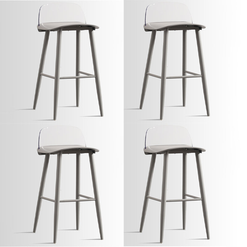 Scandinavian Style Acrylic Bar stool with Square Seat Counter Stool for Kitchen Bar Gray-Clear 4 Piece Set Bar Stool(30"H) Clearhalo 'Bar Furniture' 'Bar Stools' 'bar_stools' 'furn' 'furn_bar_stools' 'furniture_bar_stools' 'Kitchen & Dining Furniture' 'kitchen&dining_furn' 'kitchen' 'kitchen_furn' Furniture' 4329987