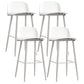 Scandinavian Style Acrylic Bar stool with Square Seat Counter Stool for Kitchen Bar White 4 Piece Set Bar Stool(30"H) Clearhalo 'Bar Furniture' 'Bar Stools' 'bar_stools' 'furn' 'furn_bar_stools' 'furniture_bar_stools' 'Kitchen & Dining Furniture' 'kitchen&dining_furn' 'kitchen' 'kitchen_furn' Furniture' 4329988