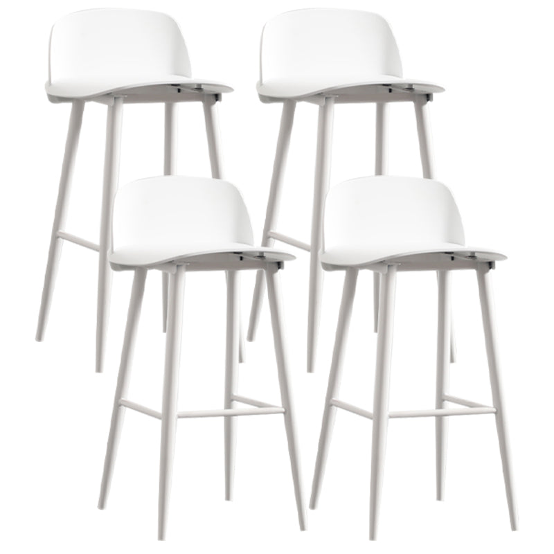 Scandinavian Style Acrylic Bar stool with Square Seat Counter Stool for Kitchen Bar White 4 Piece Set Bar Stool(30"H) Clearhalo 'Bar Furniture' 'Bar Stools' 'bar_stools' 'furn' 'furn_bar_stools' 'furniture_bar_stools' 'Kitchen & Dining Furniture' 'kitchen&dining_furn' 'kitchen' 'kitchen_furn' Furniture' 4329988
