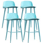 Scandinavian Style Acrylic Bar stool with Square Seat Counter Stool for Kitchen Bar Blue 4 Piece Set Bar Stool(30"H) Clearhalo 'Bar Furniture' 'Bar Stools' 'bar_stools' 'furn' 'furn_bar_stools' 'furniture_bar_stools' 'Kitchen & Dining Furniture' 'kitchen&dining_furn' 'kitchen' 'kitchen_furn' Furniture' 4329989