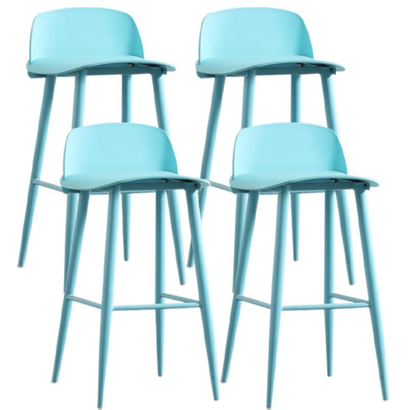 Scandinavian Style Acrylic Bar stool with Square Seat Counter Stool for Kitchen Bar Blue 4 Piece Set Bar Stool(30"H) Clearhalo 'Bar Furniture' 'Bar Stools' 'bar_stools' 'furn' 'furn_bar_stools' 'furniture_bar_stools' 'Kitchen & Dining Furniture' 'kitchen&dining_furn' 'kitchen' 'kitchen_furn' Furniture' 4329989