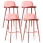 Scandinavian Style Acrylic Bar stool with Square Seat Counter Stool for Kitchen Bar Pink 4 Piece Set Bar Stool(30"H) Clearhalo 'Bar Furniture' 'Bar Stools' 'bar_stools' 'furn' 'furn_bar_stools' 'furniture_bar_stools' 'Kitchen & Dining Furniture' 'kitchen&dining_furn' 'kitchen' 'kitchen_furn' Furniture' 4329990