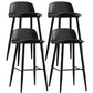 Scandinavian Style Acrylic Bar stool with Square Seat Counter Stool for Kitchen Bar Black 4 Piece Set Bar Stool(30"H) Clearhalo 'Bar Furniture' 'Bar Stools' 'bar_stools' 'furn' 'furn_bar_stools' 'furniture_bar_stools' 'Kitchen & Dining Furniture' 'kitchen&dining_furn' 'kitchen' 'kitchen_furn' Furniture' 4329991