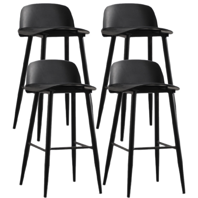 Scandinavian Style Acrylic Bar stool with Square Seat Counter Stool for Kitchen Bar Black 4 Piece Set Bar Stool(30"H) Clearhalo 'Bar Furniture' 'Bar Stools' 'bar_stools' 'furn' 'furn_bar_stools' 'furniture_bar_stools' 'Kitchen & Dining Furniture' 'kitchen&dining_furn' 'kitchen' 'kitchen_furn' Furniture' 4329991
