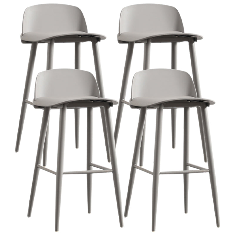 Scandinavian Style Acrylic Bar stool with Square Seat Counter Stool for Kitchen Bar Grey 4 Piece Set Bar Stool(30"H) Clearhalo 'Bar Furniture' 'Bar Stools' 'bar_stools' 'furn' 'furn_bar_stools' 'furniture_bar_stools' 'Kitchen & Dining Furniture' 'kitchen&dining_furn' 'kitchen' 'kitchen_furn' Furniture' 4329992