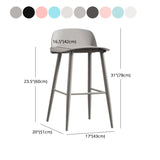 Scandinavian Style Acrylic Bar stool with Square Seat Counter Stool for Kitchen Bar Clearhalo 'Bar Furniture' 'Bar Stools' 'bar_stools' 'furn' 'furn_bar_stools' 'furniture_bar_stools' 'Kitchen & Dining Furniture' 'kitchen&dining_furn' 'kitchen' 'kitchen_furn' Furniture' 4329994