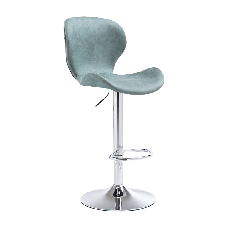 Nordic Indoor Barstool Metal Adjustable Swivel Tall Stool with Upholstered Mint Green 1 Piece Clearhalo 'Bar Furniture' 'Bar Stools' 'bar_stools' 'furn' 'furn_bar_stools' 'furniture_bar_stools' 'Kitchen & Dining Furniture' 'kitchen&dining_furn' 'kitchen' 'kitchen_furn' Furniture' 4330002