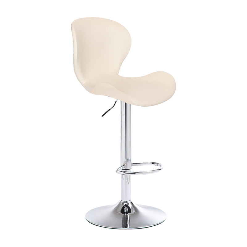 Nordic Indoor Barstool Metal Adjustable Swivel Tall Stool with Upholstered Beige 1 Piece Clearhalo 'Bar Furniture' 'Bar Stools' 'bar_stools' 'furn' 'furn_bar_stools' 'furniture_bar_stools' 'Kitchen & Dining Furniture' 'kitchen&dining_furn' 'kitchen' 'kitchen_furn' Furniture' 4330008