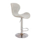 Nordic Indoor Barstool Metal Adjustable Swivel Tall Stool with Upholstered Gray-White 1 Piece Clearhalo 'Bar Furniture' 'Bar Stools' 'bar_stools' 'furn' 'furn_bar_stools' 'furniture_bar_stools' 'Kitchen & Dining Furniture' 'kitchen&dining_furn' 'kitchen' 'kitchen_furn' Furniture' 4330016
