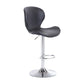Nordic Indoor Barstool Metal Adjustable Swivel Tall Stool with Upholstered Black 1 Piece Clearhalo 'Bar Furniture' 'Bar Stools' 'bar_stools' 'furn' 'furn_bar_stools' 'furniture_bar_stools' 'Kitchen & Dining Furniture' 'kitchen&dining_furn' 'kitchen' 'kitchen_furn' Furniture' 4330019