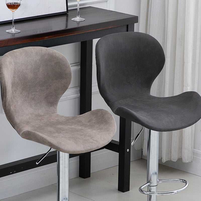 Nordic Indoor Barstool Metal Adjustable Swivel Tall Stool with Upholstered Clearhalo 'Bar Furniture' 'Bar Stools' 'bar_stools' 'furn' 'furn_bar_stools' 'furniture_bar_stools' 'Kitchen & Dining Furniture' 'kitchen&dining_furn' 'kitchen' 'kitchen_furn' Furniture' 4330022