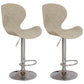Nordic Indoor Barstool Metal Adjustable Swivel Tall Stool with Upholstered Light Khaki 2 Piece Set Clearhalo 'Bar Furniture' 'Bar Stools' 'bar_stools' 'furn' 'furn_bar_stools' 'furniture_bar_stools' 'Kitchen & Dining Furniture' 'kitchen&dining_furn' 'kitchen' 'kitchen_furn' Furniture' 4330025