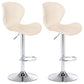 Nordic Indoor Barstool Metal Adjustable Swivel Tall Stool with Upholstered Beige 2 Piece Set Clearhalo 'Bar Furniture' 'Bar Stools' 'bar_stools' 'furn' 'furn_bar_stools' 'furniture_bar_stools' 'Kitchen & Dining Furniture' 'kitchen&dining_furn' 'kitchen' 'kitchen_furn' Furniture' 4330029