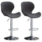 Nordic Indoor Barstool Metal Adjustable Swivel Tall Stool with Upholstered Dark Gray 2 Piece Set Clearhalo 'Bar Furniture' 'Bar Stools' 'bar_stools' 'furn' 'furn_bar_stools' 'furniture_bar_stools' 'Kitchen & Dining Furniture' 'kitchen&dining_furn' 'kitchen' 'kitchen_furn' Furniture' 4330030