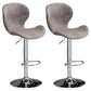 Nordic Indoor Barstool Metal Adjustable Swivel Tall Stool with Upholstered Khaki 2 Piece Set Clearhalo 'Bar Furniture' 'Bar Stools' 'bar_stools' 'furn' 'furn_bar_stools' 'furniture_bar_stools' 'Kitchen & Dining Furniture' 'kitchen&dining_furn' 'kitchen' 'kitchen_furn' Furniture' 4330031