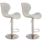 Nordic Indoor Barstool Metal Adjustable Swivel Tall Stool with Upholstered Gray-White 2 Piece Set Clearhalo 'Bar Furniture' 'Bar Stools' 'bar_stools' 'furn' 'furn_bar_stools' 'furniture_bar_stools' 'Kitchen & Dining Furniture' 'kitchen&dining_furn' 'kitchen' 'kitchen_furn' Furniture' 4330033