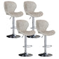 Nordic Indoor Barstool Metal Adjustable Swivel Tall Stool with Upholstered Cream Gray 4 Piece Set Clearhalo 'Bar Furniture' 'Bar Stools' 'bar_stools' 'furn' 'furn_bar_stools' 'furniture_bar_stools' 'Kitchen & Dining Furniture' 'kitchen&dining_furn' 'kitchen' 'kitchen_furn' Furniture' 4330036