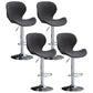 Nordic Indoor Barstool Metal Adjustable Swivel Tall Stool with Upholstered Dark Gray 4 Piece Set Clearhalo 'Bar Furniture' 'Bar Stools' 'bar_stools' 'furn' 'furn_bar_stools' 'furniture_bar_stools' 'Kitchen & Dining Furniture' 'kitchen&dining_furn' 'kitchen' 'kitchen_furn' Furniture' 4330042