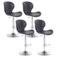 Nordic Indoor Barstool Metal Adjustable Swivel Tall Stool with Upholstered Black 4 Piece Set Clearhalo 'Bar Furniture' 'Bar Stools' 'bar_stools' 'furn' 'furn_bar_stools' 'furniture_bar_stools' 'Kitchen & Dining Furniture' 'kitchen&dining_furn' 'kitchen' 'kitchen_furn' Furniture' 4330046
