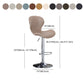 Nordic Indoor Barstool Metal Adjustable Swivel Tall Stool with Upholstered Clearhalo 'Bar Furniture' 'Bar Stools' 'bar_stools' 'furn' 'furn_bar_stools' 'furniture_bar_stools' 'Kitchen & Dining Furniture' 'kitchen&dining_furn' 'kitchen' 'kitchen_furn' Furniture' 4330047
