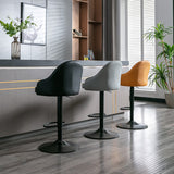 Nordic Metal Swivel Adjustable Barstool Indoor Tall Stool with Upholstered Clearhalo 'Bar Furniture' 'Bar Stools' 'bar_stools' 'furn' 'furn_bar_stools' 'furniture_bar_stools' 'Kitchen & Dining Furniture' 'kitchen&dining_furn' 'kitchen' 'kitchen_furn' Furniture' 4330064