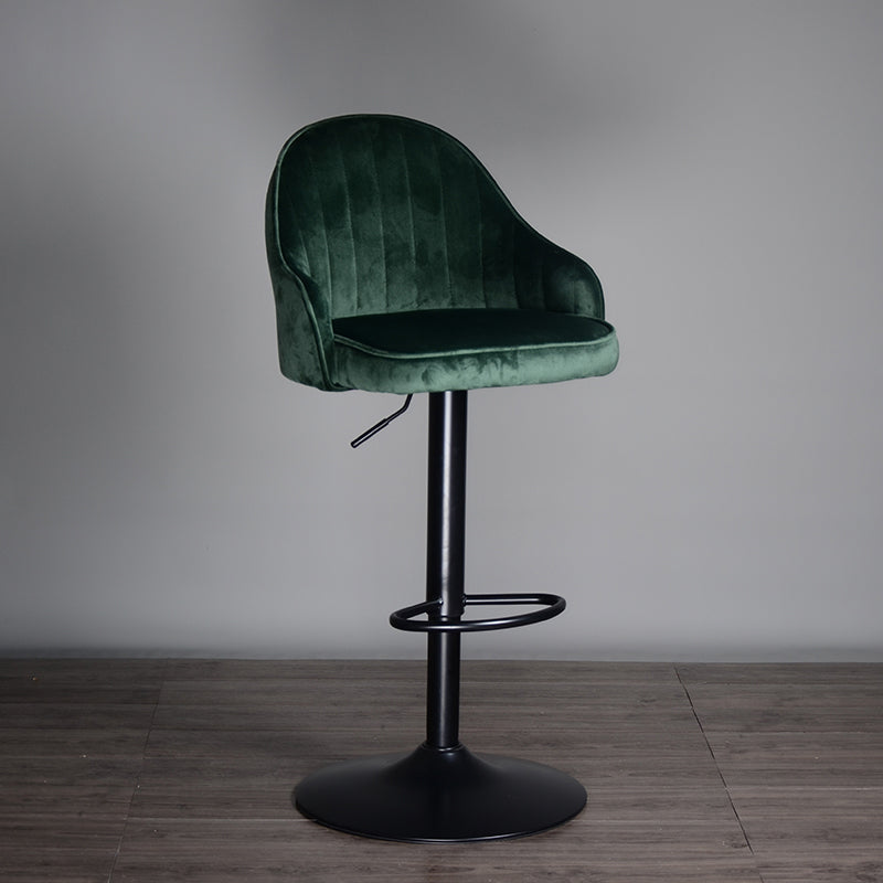 Nordic Metal Swivel Adjustable Barstool Indoor Tall Stool with Upholstered Clearhalo 'Bar Furniture' 'Bar Stools' 'bar_stools' 'furn' 'furn_bar_stools' 'furniture_bar_stools' 'Kitchen & Dining Furniture' 'kitchen&dining_furn' 'kitchen' 'kitchen_furn' Furniture' 4330066