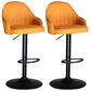 Nordic Metal Swivel Adjustable Barstool Indoor Tall Stool with Upholstered Orange 2 Piece Set Clearhalo 'Bar Furniture' 'Bar Stools' 'bar_stools' 'furn' 'furn_bar_stools' 'furniture_bar_stools' 'Kitchen & Dining Furniture' 'kitchen&dining_furn' 'kitchen' 'kitchen_furn' Furniture' 4330069