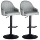Nordic Metal Swivel Adjustable Barstool Indoor Tall Stool with Upholstered Cream Gray 2 Piece Set Clearhalo 'Bar Furniture' 'Bar Stools' 'bar_stools' 'furn' 'furn_bar_stools' 'furniture_bar_stools' 'Kitchen & Dining Furniture' 'kitchen&dining_furn' 'kitchen' 'kitchen_furn' Furniture' 4330070