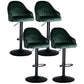 Nordic Metal Swivel Adjustable Barstool Indoor Tall Stool with Upholstered Blackish Green 4 Piece Set Clearhalo 'Bar Furniture' 'Bar Stools' 'bar_stools' 'furn' 'furn_bar_stools' 'furniture_bar_stools' 'Kitchen & Dining Furniture' 'kitchen&dining_furn' 'kitchen' 'kitchen_furn' Furniture' 4330072