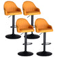 Nordic Metal Swivel Adjustable Barstool Indoor Tall Stool with Upholstered Orange 4 Piece Set Clearhalo 'Bar Furniture' 'Bar Stools' 'bar_stools' 'furn' 'furn_bar_stools' 'furniture_bar_stools' 'Kitchen & Dining Furniture' 'kitchen&dining_furn' 'kitchen' 'kitchen_furn' Furniture' 4330076