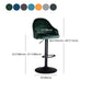 Nordic Metal Swivel Adjustable Barstool Indoor Tall Stool with Upholstered Clearhalo 'Bar Furniture' 'Bar Stools' 'bar_stools' 'furn' 'furn_bar_stools' 'furniture_bar_stools' 'Kitchen & Dining Furniture' 'kitchen&dining_furn' 'kitchen' 'kitchen_furn' Furniture' 4330079