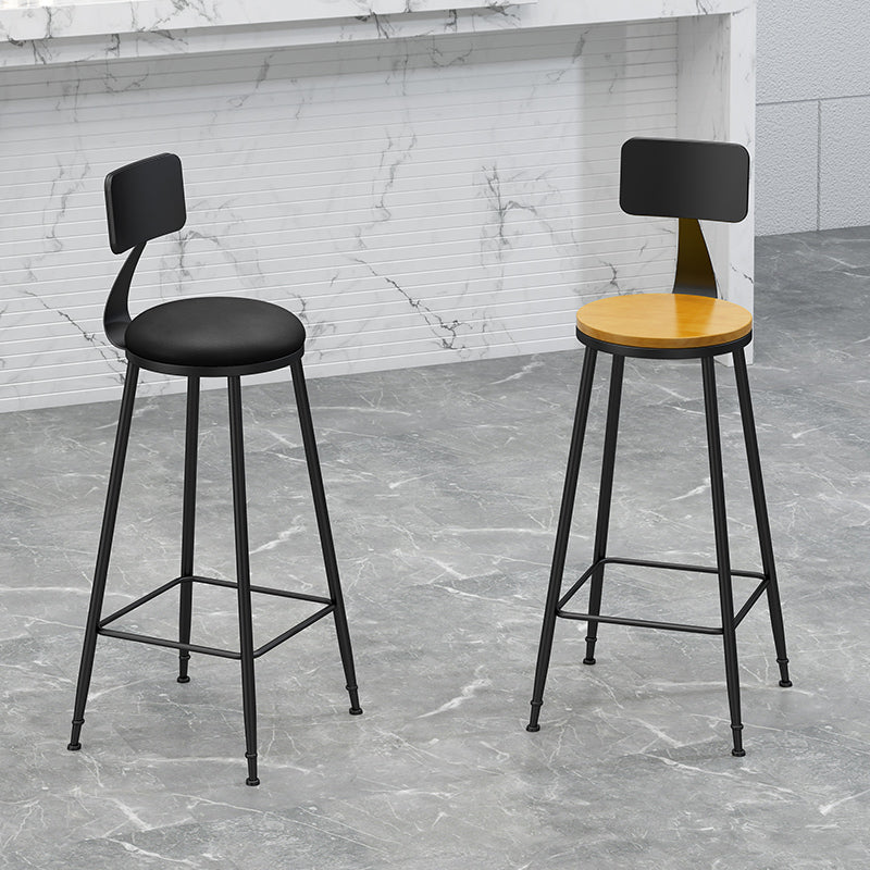 Nordic Iron Low Back Barstool Simple Indoor Tall Stool for Indoor Clearhalo 'Bar Furniture' 'Bar Stools' 'bar_stools' 'furn' 'furn_bar_stools' 'furniture_bar_stools' 'Kitchen & Dining Furniture' 'kitchen&dining_furn' 'kitchen' 'kitchen_furn' Furniture' 4330080