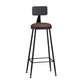 Nordic Iron Low Back Barstool Simple Indoor Tall Stool for Indoor Red 1 Piece Clearhalo 'Bar Furniture' 'Bar Stools' 'bar_stools' 'furn' 'furn_bar_stools' 'furniture_bar_stools' 'Kitchen & Dining Furniture' 'kitchen&dining_furn' 'kitchen' 'kitchen_furn' Furniture' 4330084