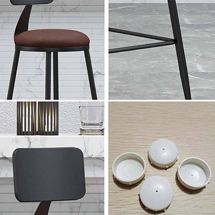 Nordic Iron Low Back Barstool Simple Indoor Tall Stool for Indoor Clearhalo 'Bar Furniture' 'Bar Stools' 'bar_stools' 'furn' 'furn_bar_stools' 'furniture_bar_stools' 'Kitchen & Dining Furniture' 'kitchen&dining_furn' 'kitchen' 'kitchen_furn' Furniture' 4330087