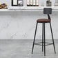 Nordic Iron Low Back Barstool Simple Indoor Tall Stool for Indoor Clearhalo 'Bar Furniture' 'Bar Stools' 'bar_stools' 'furn' 'furn_bar_stools' 'furniture_bar_stools' 'Kitchen & Dining Furniture' 'kitchen&dining_furn' 'kitchen' 'kitchen_furn' Furniture' 4330092