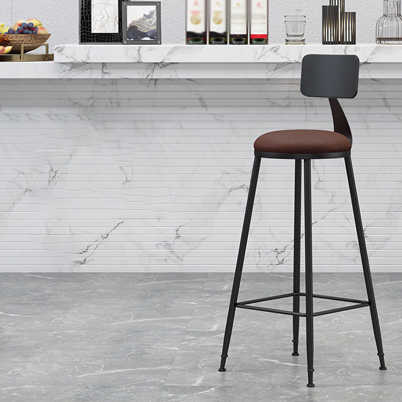 Nordic Iron Low Back Barstool Simple Indoor Tall Stool for Indoor Clearhalo 'Bar Furniture' 'Bar Stools' 'bar_stools' 'furn' 'furn_bar_stools' 'furniture_bar_stools' 'Kitchen & Dining Furniture' 'kitchen&dining_furn' 'kitchen' 'kitchen_furn' Furniture' 4330092