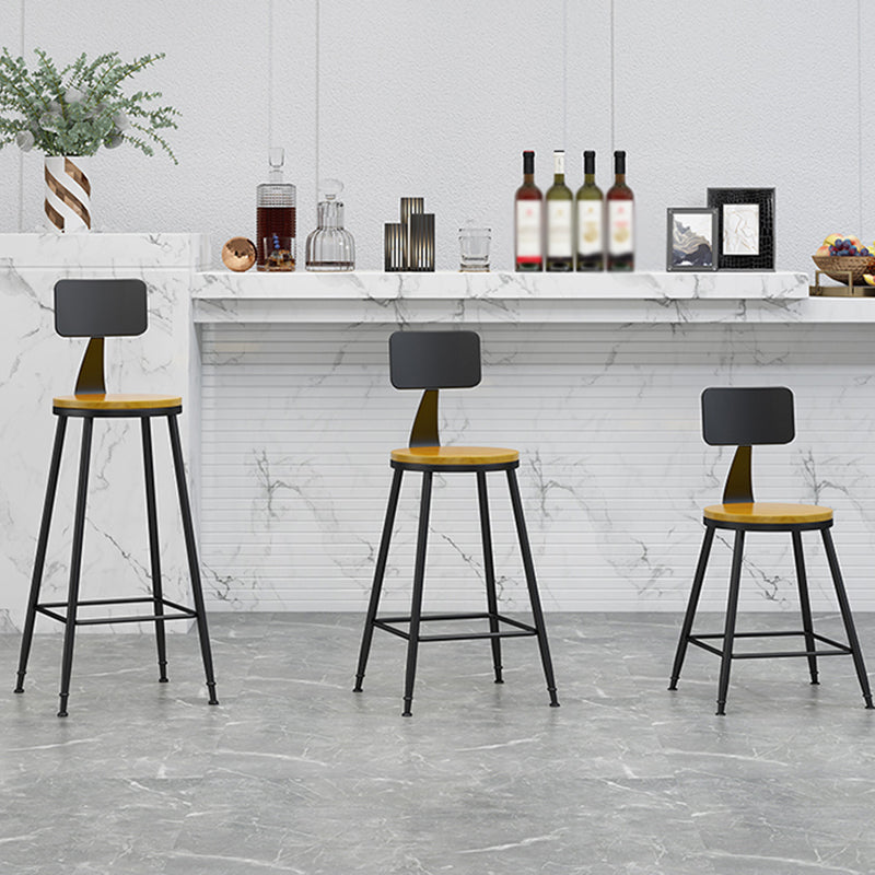 Nordic Iron Low Back Barstool Simple Indoor Tall Stool for Indoor Clearhalo 'Bar Furniture' 'Bar Stools' 'bar_stools' 'furn' 'furn_bar_stools' 'furniture_bar_stools' 'Kitchen & Dining Furniture' 'kitchen&dining_furn' 'kitchen' 'kitchen_furn' Furniture' 4330096
