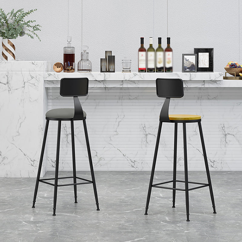Nordic Iron Low Back Barstool Simple Indoor Tall Stool for Indoor Clearhalo 'Bar Furniture' 'Bar Stools' 'bar_stools' 'furn' 'furn_bar_stools' 'furniture_bar_stools' 'Kitchen & Dining Furniture' 'kitchen&dining_furn' 'kitchen' 'kitchen_furn' Furniture' 4330100
