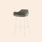 Nordic Iron Low Back Barstool Simple Indoor Tall Stool with Upholstered, 1 Piece Heather Gray Clearhalo 'Bar Furniture' 'Bar Stools' 'bar_stools' 'furn' 'furn_bar_stools' 'furniture_bar_stools' 'Kitchen & Dining Furniture' 'kitchen&dining_furn' 'kitchen' 'kitchen_furn' Furniture' 4330113