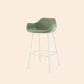 Nordic Iron Low Back Barstool Simple Indoor Tall Stool with Upholstered, 1 Piece Lake Green Clearhalo 'Bar Furniture' 'Bar Stools' 'bar_stools' 'furn' 'furn_bar_stools' 'furniture_bar_stools' 'Kitchen & Dining Furniture' 'kitchen&dining_furn' 'kitchen' 'kitchen_furn' Furniture' 4330119