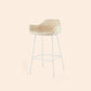 Nordic Iron Low Back Barstool Simple Indoor Tall Stool with Upholstered, 1 Piece Khaki Clearhalo 'Bar Furniture' 'Bar Stools' 'bar_stools' 'furn' 'furn_bar_stools' 'furniture_bar_stools' 'Kitchen & Dining Furniture' 'kitchen&dining_furn' 'kitchen' 'kitchen_furn' Furniture' 4330125