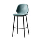 Industrial Leather Distressed Quilted Barstool Low Back Indoor Tall Stool Lake Blue 1 Piece Counter Stool(26"H) Clearhalo 'Bar Furniture' 'Bar Stools' 'bar_stools' 'furn' 'furn_bar_stools' 'furniture_bar_stools' 'Kitchen & Dining Furniture' 'kitchen&dining_furn' 'kitchen' 'kitchen_furn' Furniture' 4330133