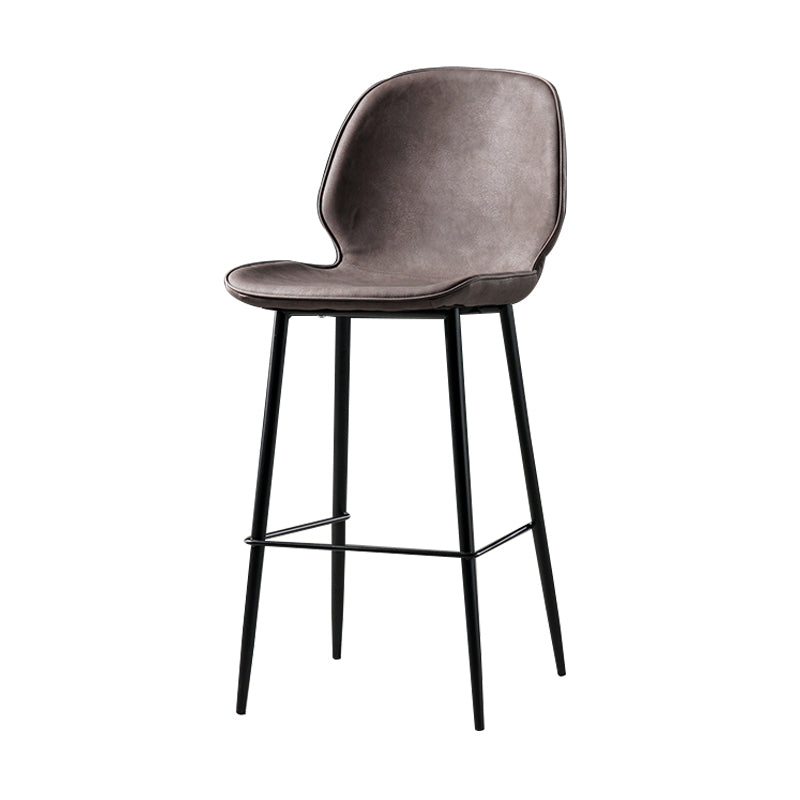 Industrial Leather Distressed Quilted Barstool Low Back Indoor Tall Stool Clearhalo 'Bar Furniture' 'Bar Stools' 'bar_stools' 'furn' 'furn_bar_stools' 'furniture_bar_stools' 'Kitchen & Dining Furniture' 'kitchen&dining_furn' 'kitchen' 'kitchen_furn' Furniture' 4330141