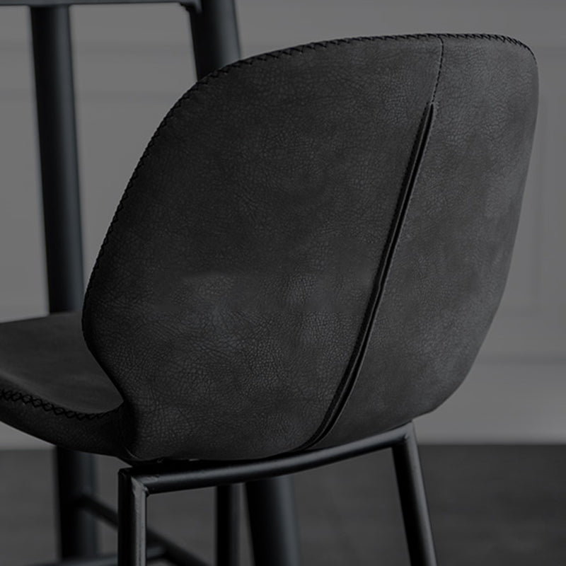 Industrial Leather Distressed Quilted Barstool Low Back Indoor Tall Stool Clearhalo 'Bar Furniture' 'Bar Stools' 'bar_stools' 'furn' 'furn_bar_stools' 'furniture_bar_stools' 'Kitchen & Dining Furniture' 'kitchen&dining_furn' 'kitchen' 'kitchen_furn' Furniture' 4330142